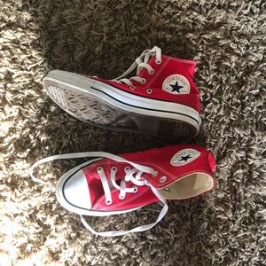 Red high top converse